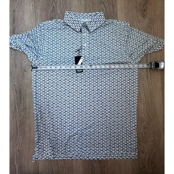 Straight Down|GTO Cars‎ Polo|White/Blue/Multicolor|NWT|SZ M - Picture 4 of 6